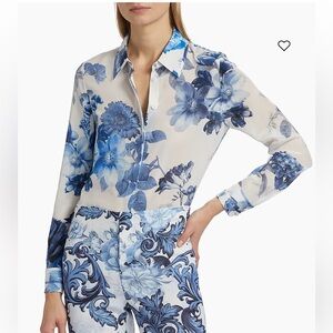 NWT! Alice + Olivia Affection Silk Blouse